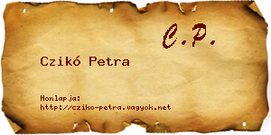 Czikó Petra névjegykártya