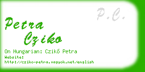 petra cziko business card