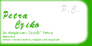 petra cziko business card
